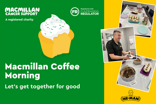 Thank you to everyone at He-Man Dual Controls for raising £206 for Macmillan Cancer Care